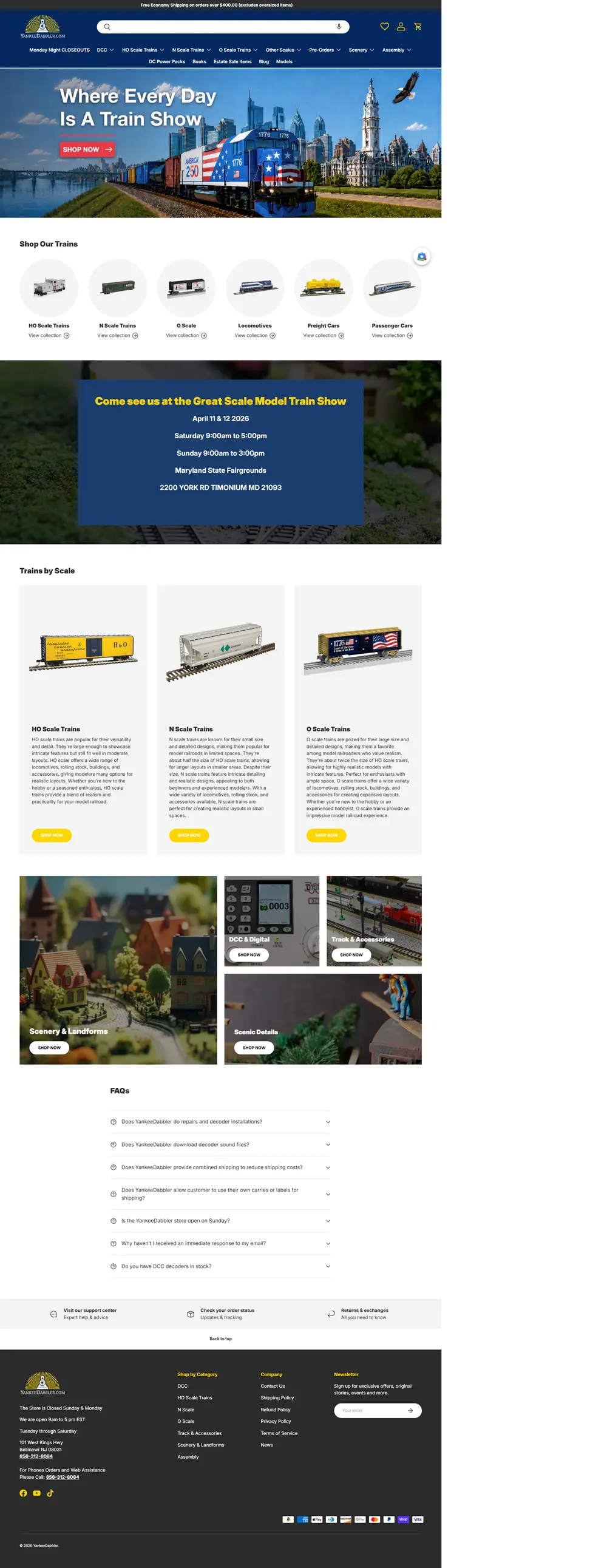 Yankee Dabbler homepage built by One Tap Media